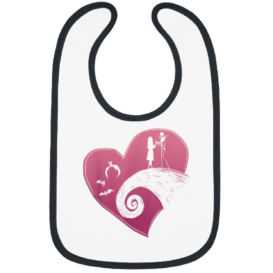 Disneyss The Nightmare Before Christmas Jack And Sally Heart Bibs