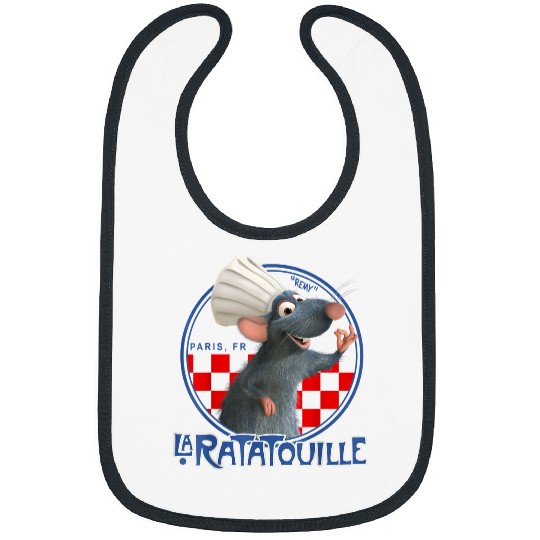 Disneyss Pixars Ratatouille Remy Chef Hat Portrait Graphic Tee Bibs
