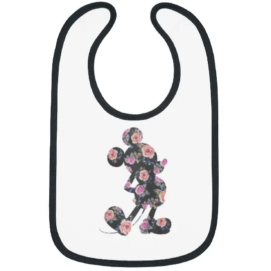 Disney Floral Mickey Raglan Baseball Tee Bibs