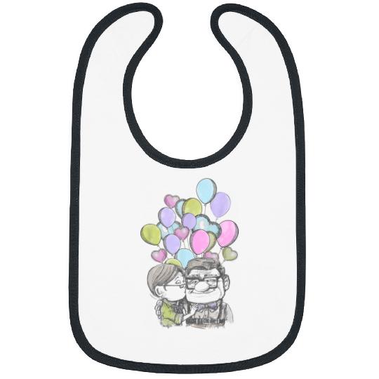 Disneyss Pixars Up Valentine's Day Carl And Ellie Balloons Bibs