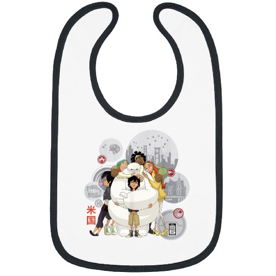 Disneyss Big Hero 6 Tv Series Baymax Hugs Graphic Bibs