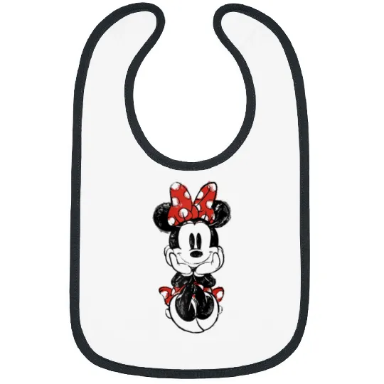 Disney Mickey And Friends Minnie Mouse Doodle Raglan Baseball Tee Bibs