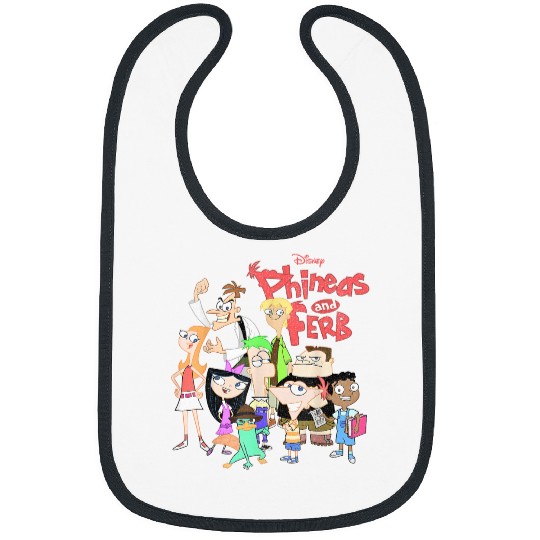 Disneyss Phineas And Ferb The Group Logo Bibs