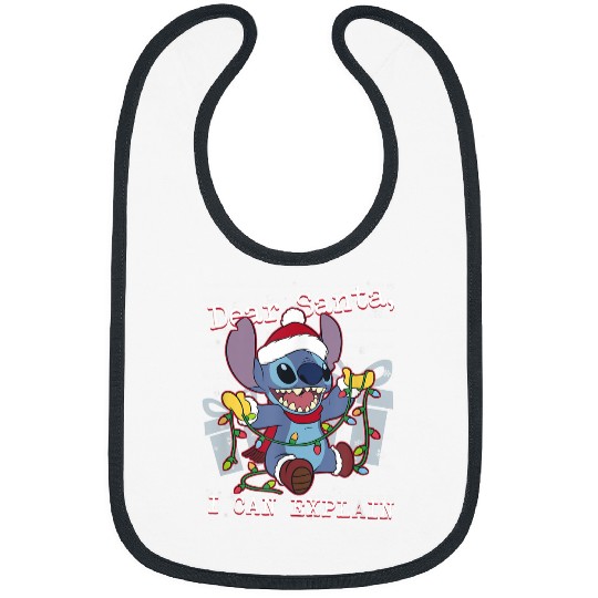Disneyss Lilo Stitch Christmas Dear Santa I Can Explain Short Sleeve Bibs