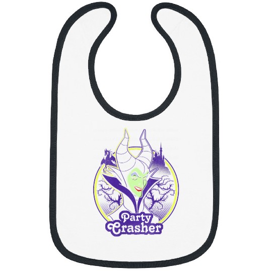 Disneyss Sleeping Beauty Maleficent Smiling Party Crasher Bibs