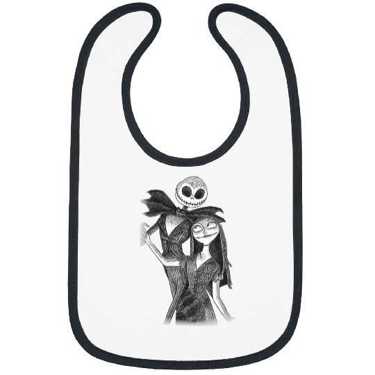Disneyss The Nightmare Before Christmas Jack Sally Sketch Bibs