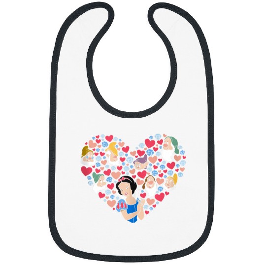 Disneyss Snow White And The Seven Dwarfs Heart Valentine's Day Bibs