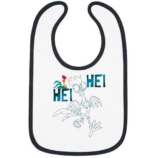Disneyss Moana Hei Hei Outline Bibs