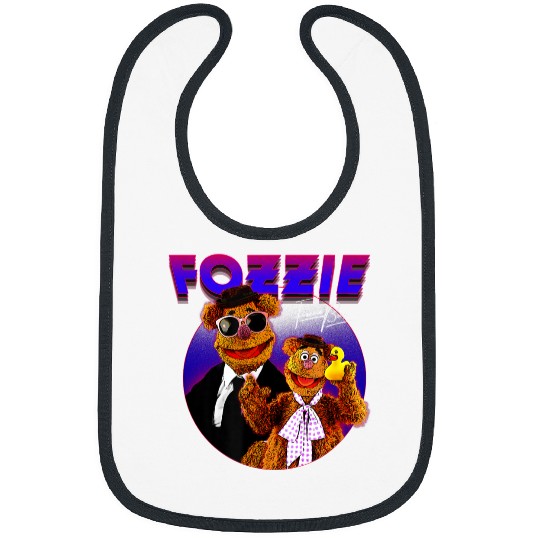 Disney The Muppets Fozzie Bear Gradient Neon Circle Portrait Bibs