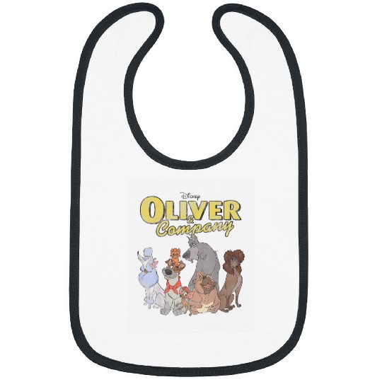Disney Oliver And Company Group Shot  Portrait Bibs