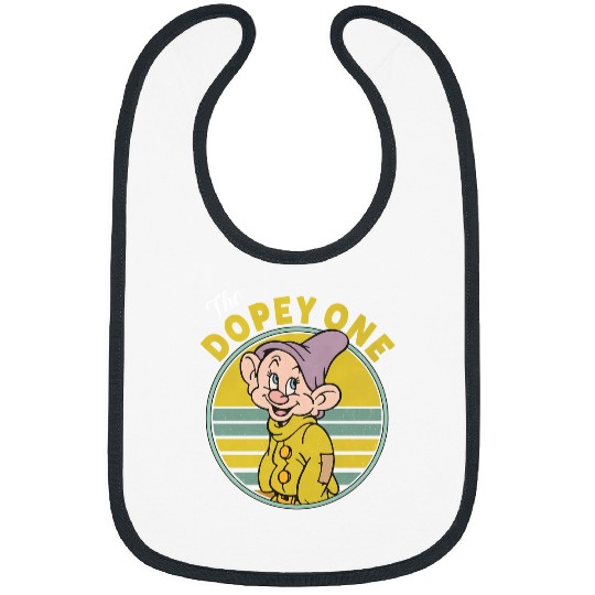 Retro 90s Vintage The Dopey One Bibs, Disney Snow White And Seven Dwarfs Bibs
