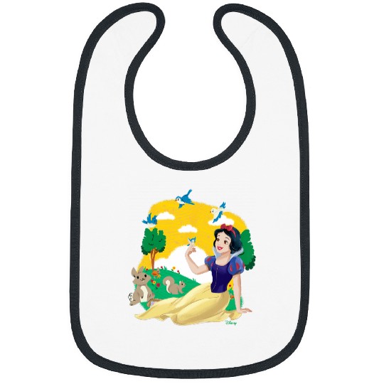 Disney Princess - Snow White Forest Scene Bunnies Birds Bibs