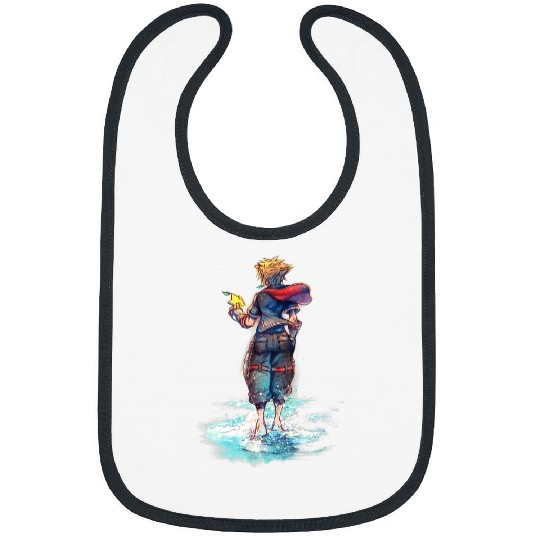 Disney Kingdom Hearts Sora Keyblade Hero Faded Starfish Bibs