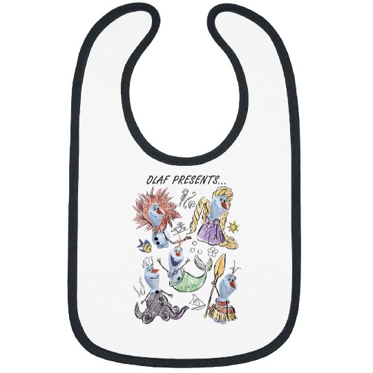 Womens Disney Olaf Presents Classic Costume Sketches V-Neck T-Shirt Bibs