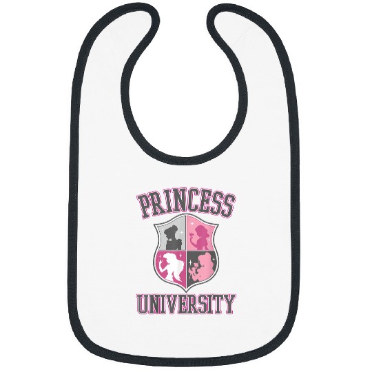 Disney Princess University College Text Logo Gra Bibs