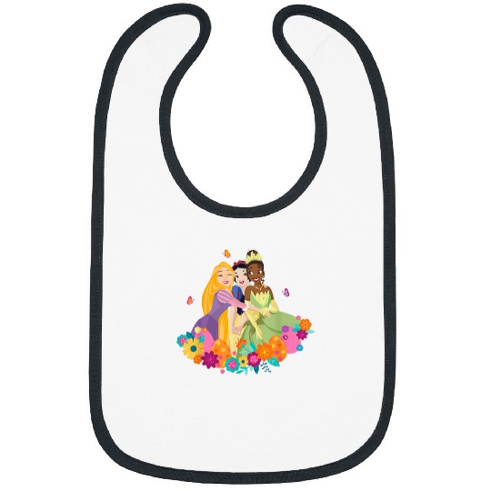 Disney Princess Rapunzel Snow White Tiana Spring Bibs