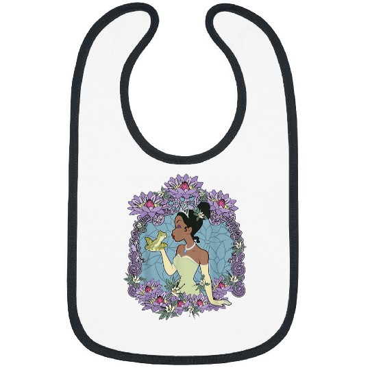 Disney Princess And The Frog Tiana Floral Frame Portrait T-Shirt Bibs