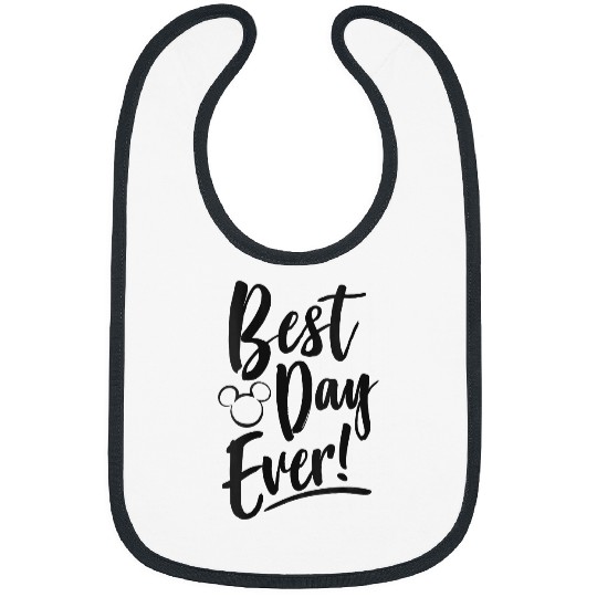 Womens Disney Mickey And Friends Best Day Ever Text V-Neck T-Shirt Bibs