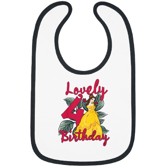 Disneyss Beauty And The Beast Belle Lovely Fourth Birthday Bibs