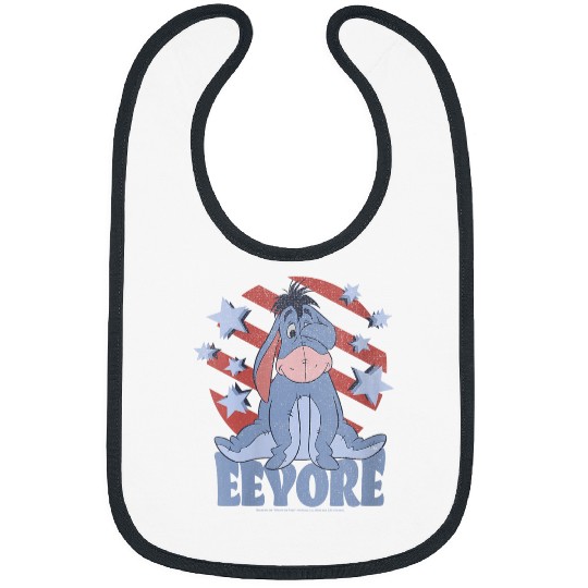 Disneyss Winnie The Pooh Americana Eeyore Stars Stripes Bibs