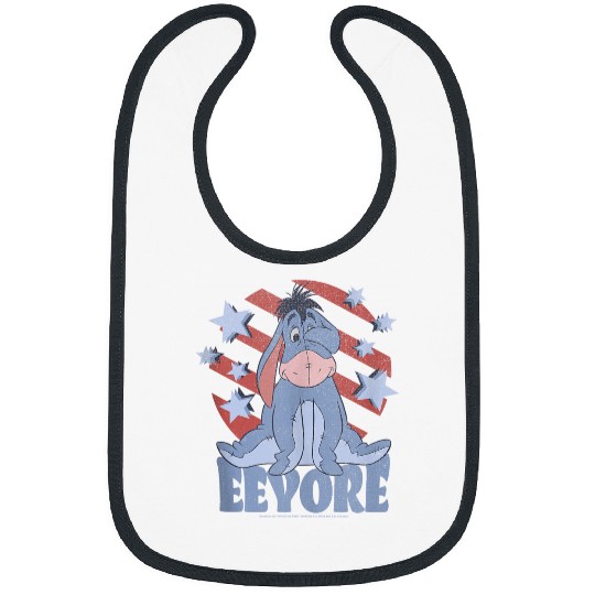 Disneyss Winnie The Pooh Americana Eeyore Stars Stripes Bibs