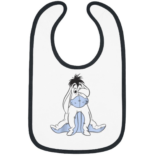 Disneyss Winnie The Pooh Eeyore Simple Sketch Portrait Bibs