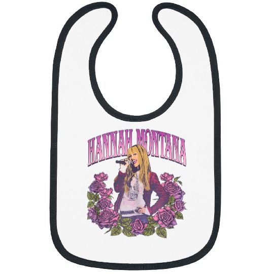 Disneyss Hannah Montana Iconic Popstar Floral Big Chest Frame Bibs