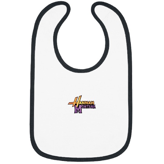 Disneyss Hannah Montana Classic Iconic Big Chest Text Logo Bibs