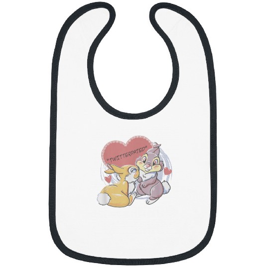 Disney Bambi Thumper Miss Bunny Valentines Day Bibs