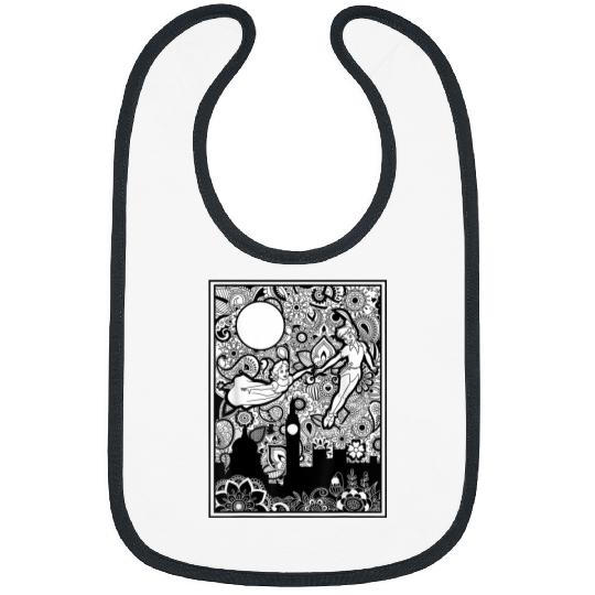 Disneyss Peter Pan And Wendy Paisley Flying Poster Bibs