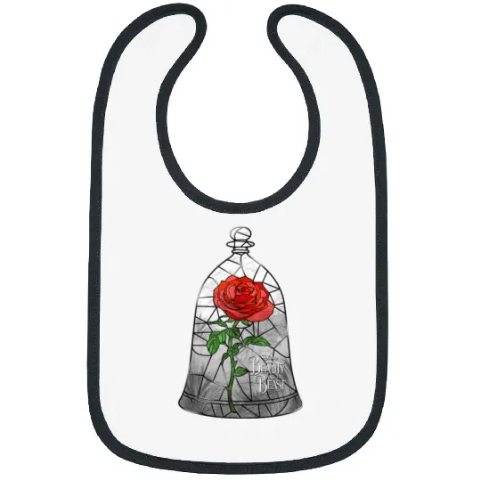 Disneyss Beauty And The Beast Stained Glass Enchanted Rose Bibs