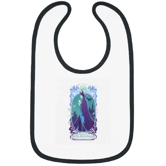 Disney Maleficent The Sorceress Deep Purple Grap Bibs