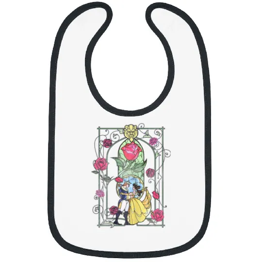 Disneyss Beauty And The Beast Stained Glass Graphic Bibs