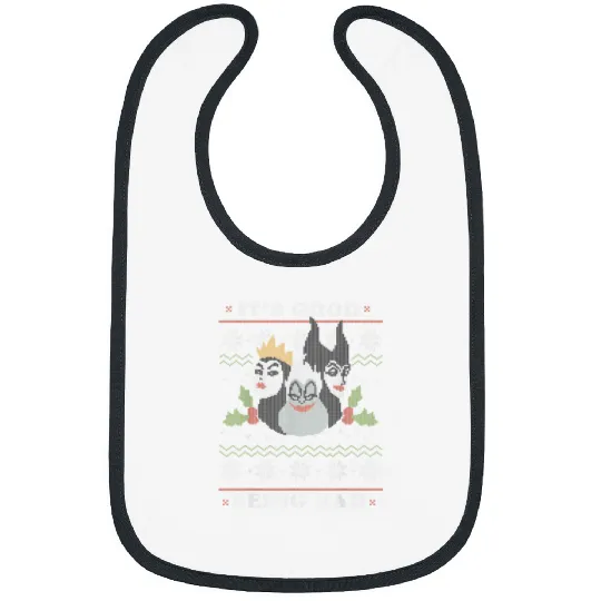 Discover Disney Villains Good Bad Ugly Christmas Sweater Bibs