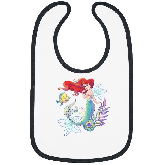 Discover Disney The Little Mermaid Ariel and Flounder Sea T-Shirt Bibs