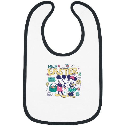 Discover Disney Mickey Mouse and Minnie Mouse Hello Easte Bibs