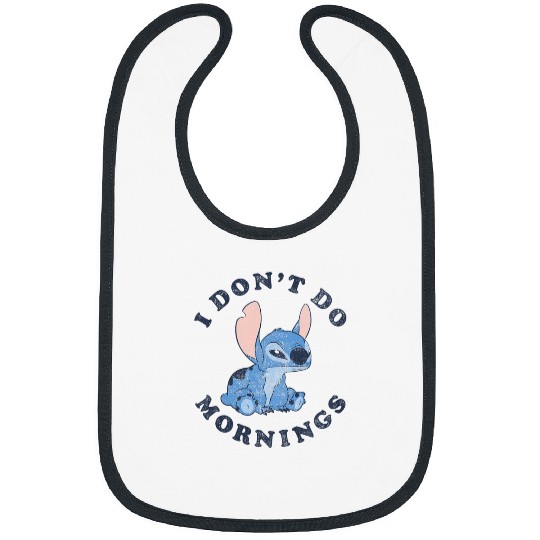 Discover Kids Disney Lilo Stitch I Dont Do Mornings Quote Bibs