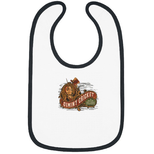 Discover Disney Pinocchio Jiminy Cricket High Moral Stand Bibs