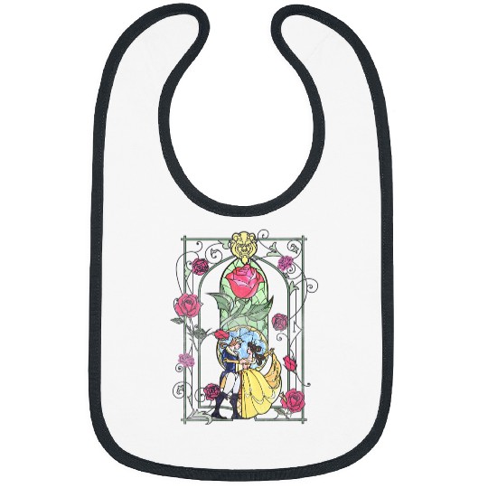 Disneyss Beauty And The Beast Belle And Beast Stained Glass Bibs