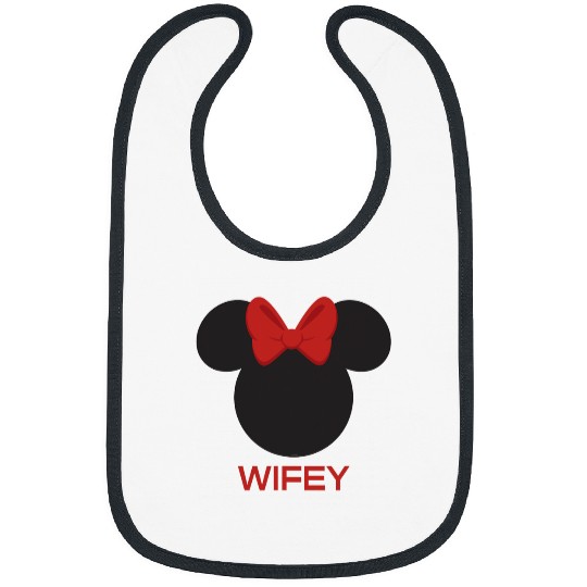 Discover Disney Minnie Mouse Red Bow Icon Wifey Wife Family Bibs