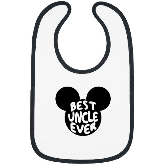 Discover Disney Mickey And Friends Best Uncle Ever Mickey Chest Logo Bibs
