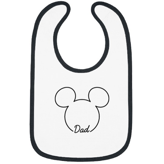 Discover Disney Mickey And Friends Dad Mickey Art Line Pocket Logo Bibs