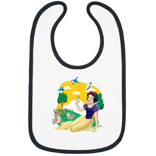 Disney Princess - Snow White Forest Scene Bunnies Birds Bibs