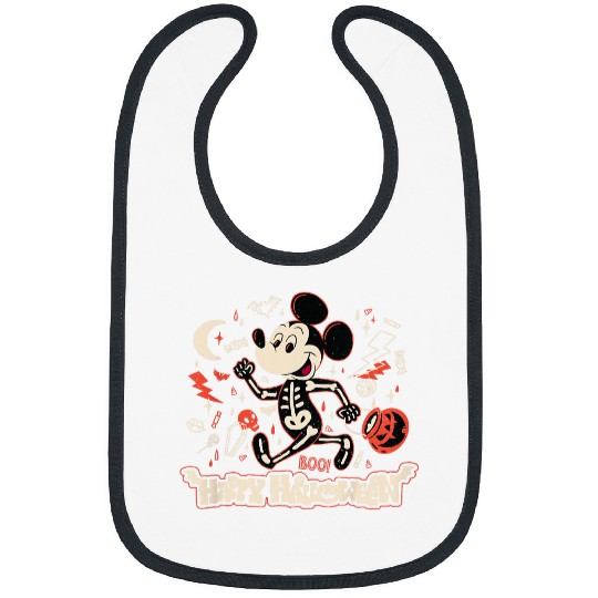 Discover Disney Mickey And Friends Halloween 2024 Boo skeletons Costume Bibs
