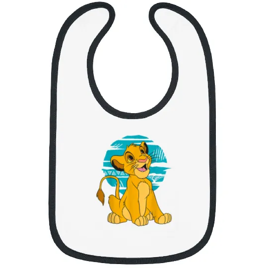 Disney The Lion King Young Simba Happy Blue Retr Bibs
