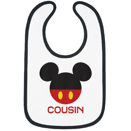 Discover Disney Mickey Mouse Red Shorts Icon Cousin Family Bibs