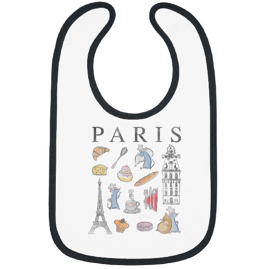 Disney Pixars Ratatouille Paris Food Places Collage Bibs