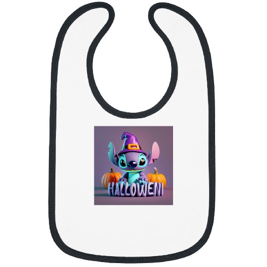 3D Cute Purple And Blue Disneys Stitch 7396 Bibs