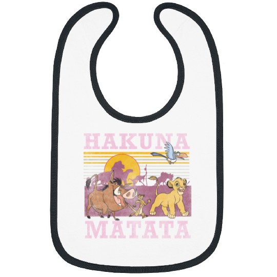 Disneyss Lion King Retro Hakuna Matata Faded Poster Bibs