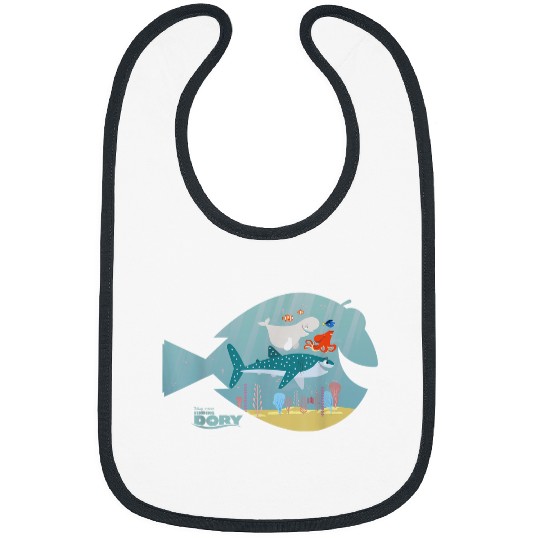 Disneyss Pixars Finding Dory Fish Frame Adventure Crew Logo Bibs